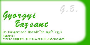 gyorgyi bazsant business card